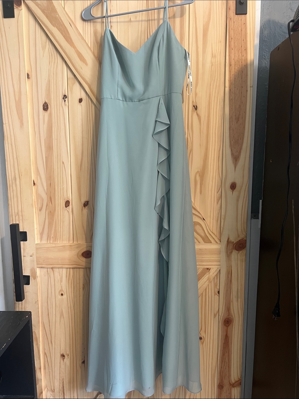 Birdy grey sage green Theresa chiffon dress